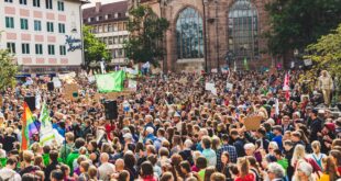 crowd of people standing outdoors